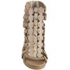 Jimmy Choo Tan Leather and Snakeskin Ember Cutout Heeled Sandals in Brown (tan) - Lyst