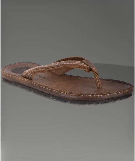 brown leather thong sandals