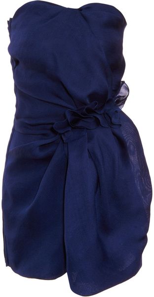 Lanvin Ruched Dress - Lyst