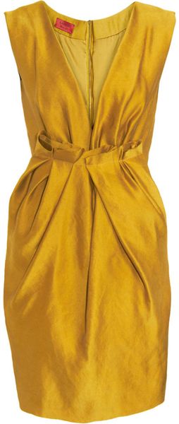 Lanvin Pleat Front Dress - Lyst