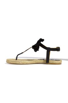 Lanvin Satin Bow Sandal - Lyst
