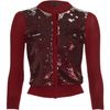 L'wren Scott Classic Sequin Cardigan in Red (burgundy) - Lyst