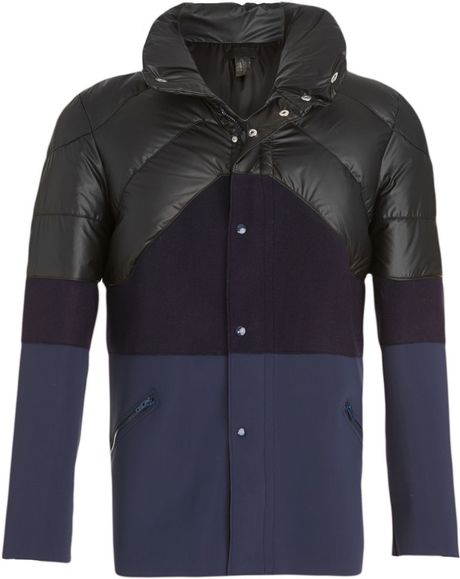 Mugler Quilted Puffer Jacket in Blue for Men (black) - Lyst