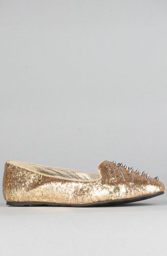 Senso Diffusion The Esta Flat in Gold Glitter and Black Stud - Lyst