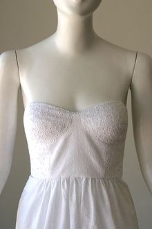 Tibi Solana Eyelet Strapless Dress - Lyst