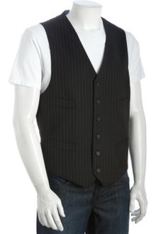 Tommy Hilfiger Black Pinstripe Wool Hayes Vest - Lyst