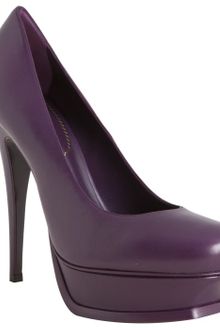 Yves Saint Laurent Violet Leather Tribute 105 Platform Pumps - Lyst