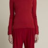 Adam Lippes Merino Wool Sweater in Red (vermillion) - Lyst