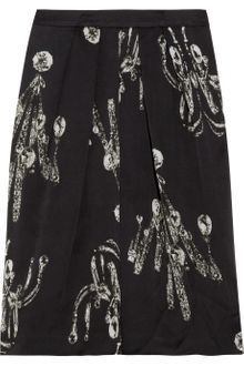 Alberta Ferretti Gem-printed Silk Skirt - Lyst