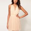 Asos Collection Asos Party Dress in Mesh in Gold (champagne) - Lyst
