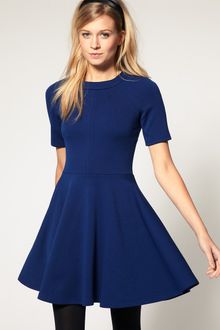 ASOS Collection Asos Skater Dress with 3/4 Sleeve - Lyst
