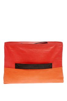 ASOS Collection Asos Leather Zip Top Grab Clutch - Lyst