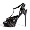 Burberry Platform Sandal in Black (white black) - Lyst