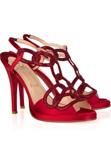 Christian Louboutin Uni Strass 120 Satin Sandals - Lyst