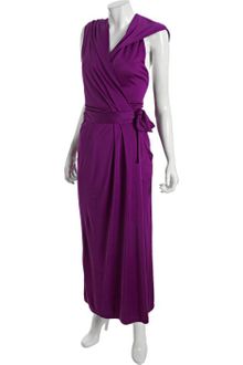 Diane Von Furstenberg Currant Silk Jersey Avram Hooded Maxi Dress - Lyst