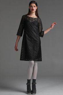 Dolce & Gabbana Black Floral Lace Shift Dress - Lyst