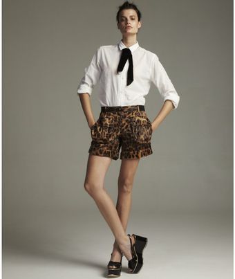 Dolce & Gabbana Leopard Print Cargo Pocket Shorts - Lyst