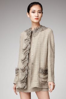Dolce & Gabbana Lace-detailed Tweed Jacket - Lyst