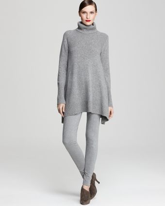 Donna Karan New York Trapeze Turtleneck Tunic and Seamed Leggings - Lyst