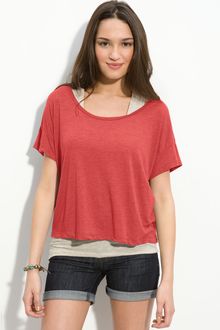Frenchi® Scoop Neck Boxy Tee - Lyst