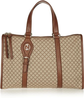 Gucci Diamond-print Canvas Tote - Lyst