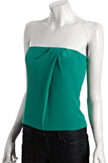 Gucci Bright Green Silk Strapless Bustier Top - Lyst