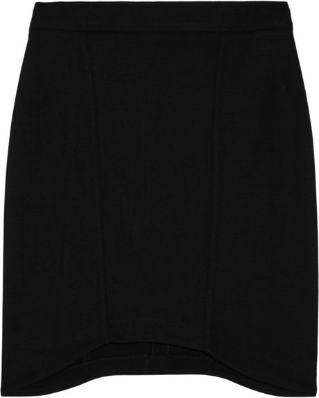 Helmut Lang Bandage Jersey Skirt in Black - Lyst
