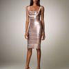 Hervé Léger Sequined Bandage Dress in Pink - Lyst