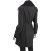 Kenneth Cole Graphite Wool Blend Knit Collar Belted Coat in Gray (graphite) - Lyst