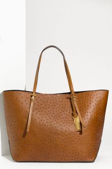 Michael Kors Gia Ostrich Embossed Tote - Lyst