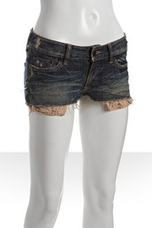 PRPS Ocean Wash Denim Cut-off Mini Shorts - Lyst