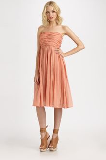 See By Chloé Gathered Top Strapless Dress - Lyst