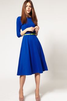 ASOS Collection Asos Midi Dress with Belt - Lyst