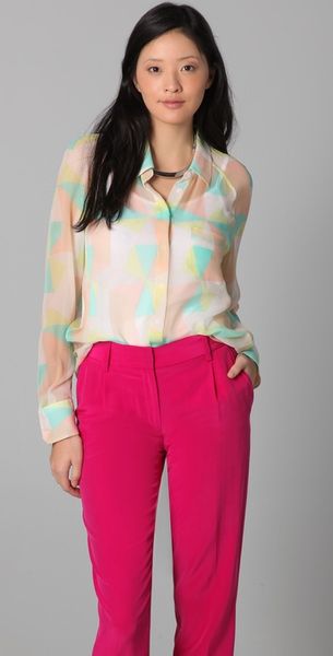 Equipment Quinn Twister Print Blouse - Lyst