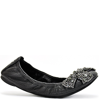 tory burch eddie ballet flat with crystal bow