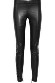 Balmain Zipped Skinny Leather Pants - Lyst