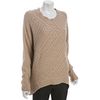 Bcbgmaxazria Camel Cottonwool Asymmetrical Cable Knit Sweater in Beige (camel) - Lyst