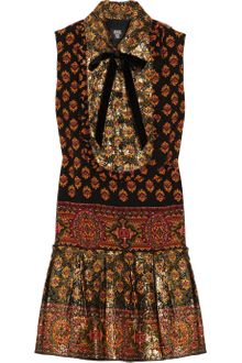 Anna Sui Printed Jacquard Dress - Lyst