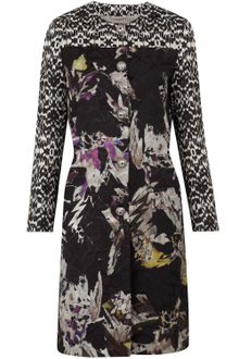 Etro Mixed-print Coat - Lyst