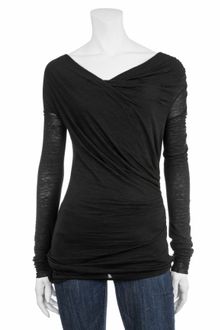 Helmut Lang Ruched Jersey Top - Lyst