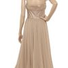 Luisa Beccaria Ruched Silk Dress in Brown - Lyst
