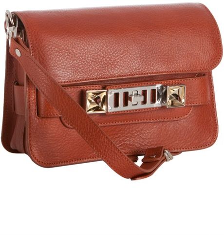 Proenza Schouler Saddle Leather Ps11 Mini Classic Shoulder Bag in Brown - Lyst