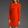 Tibi Silk Shift Dress in Red - Lyst