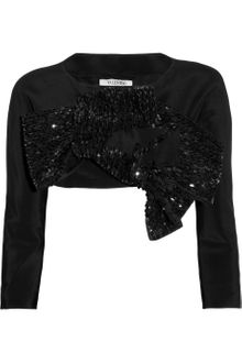 Valentino Roma Sequin-embellished Cropped Silk-crepe Jacket - Lyst