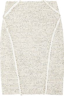 Zac Posen Quilted Bouclé Skirt - Lyst