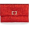 Anya Hindmarch Valorie Glitterfinish Leather Clutch in Red - Lyst