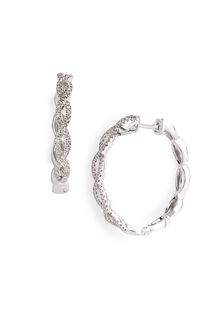 Bony Levy Diamond Twist Hoop Earrings - Lyst