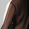 Cushnie Et Ochs Buttonup Blouse with Sheer Back in Black - Lyst