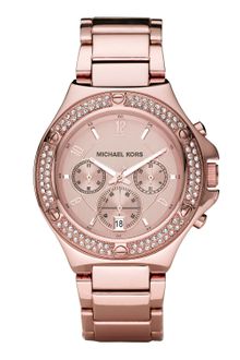 Michael Kors Glitz Watch, Rose Gold - Lyst