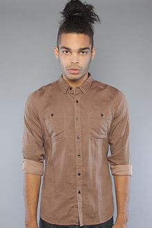 Obey The Merrick Buttondown Shirt in Brown - Lyst